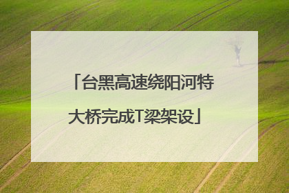 台黑高速绕阳河特大桥完成T梁架设