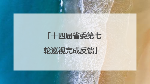 十四届省委第七轮巡视完成反馈