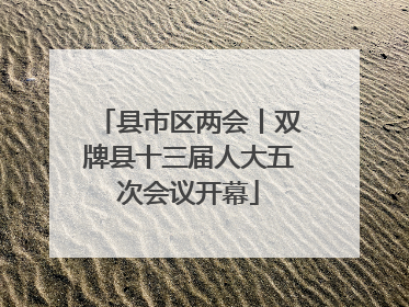 县市区两会丨双牌县十三届人大五次会议开幕