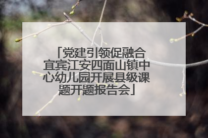 党建引领促融合 宜宾江安四面山镇中心幼儿园开展县级课题开题报告会