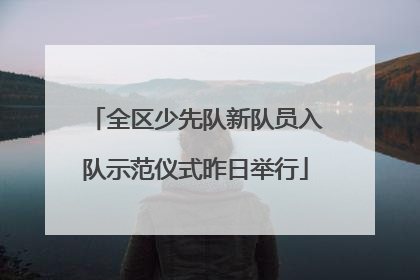 全区少先队新队员入队示范仪式昨日举行