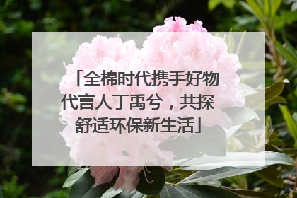 全棉时代携手好物代言人丁禹兮，共探舒适环保新生活