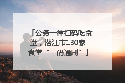 公务一律扫码吃食堂，潜江市130家食堂“一码通刷”