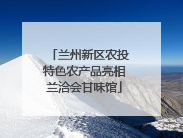 兰州新区农投特色农产品亮相兰洽会甘味馆