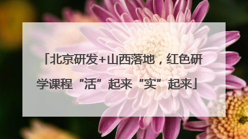 北京研发+山西落地，红色研学课程“活”起来“实”起来