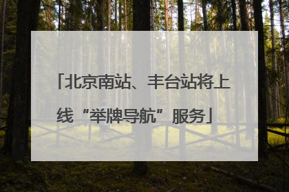 北京南站、丰台站将上线“举牌导航”服务