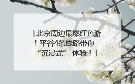 北京周边最燃红色游！平谷4条线路带你 “沉浸式” 体验！