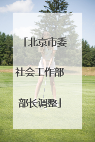 北京市委社会工作部部长调整