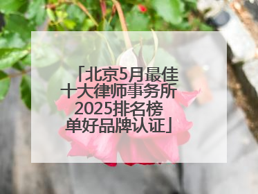 北京5月最佳十大律师事务所2025排名榜单好品牌认证