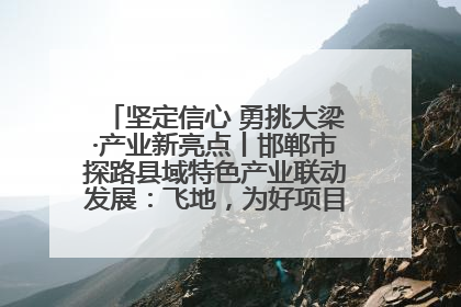 坚定信心 勇挑大梁·产业新亮点丨邯郸市探路县域特色产业联动发展：飞地，为好项目跨域安个家