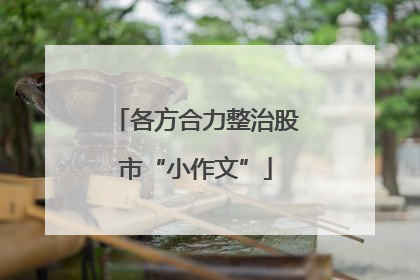 各方合力整治股市“小作文”