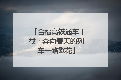 合福高铁通车十载：奔向春天的列车一路繁花