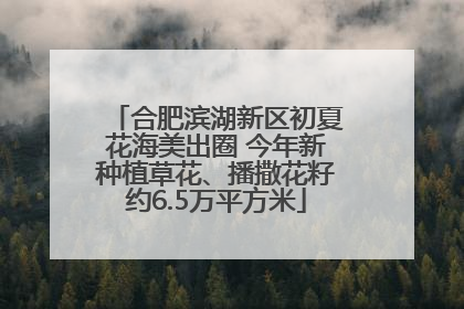 合肥滨湖新区初夏花海美出圈 今年新种植草花、播撒花籽约6.5万平方米