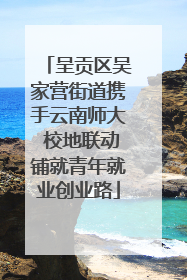 呈贡区吴家营街道携手云南师大 校地联动铺就青年就业创业路