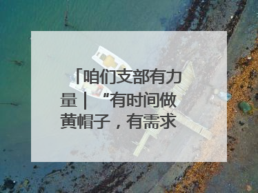 咱们支部有力量｜“有时间做黄帽子，有需求找黄帽子”