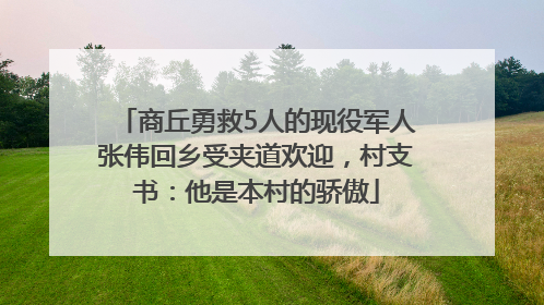 商丘勇救5人的现役军人张伟回乡受夹道欢迎，村支书：他是本村的骄傲