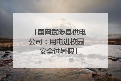 国网武陟县供电公司：用电进校园  安全过暑假