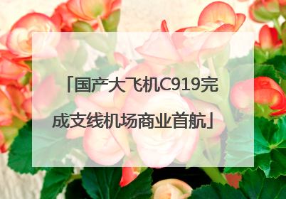 国产大飞机C919完成支线机场商业首航