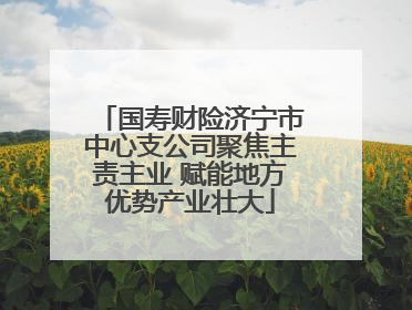 国寿财险济宁市中心支公司聚焦主责主业 赋能地方优势产业壮大