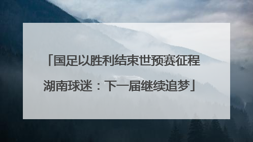 国足以胜利结束世预赛征程 湖南球迷：下一届继续追梦