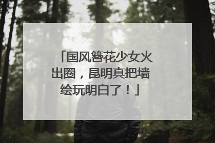 国风簪花少女火出圈，昆明真把墙绘玩明白了！