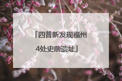 四普新发现福州4处史前遗址
