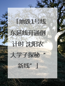 地铁1号线东延线开通倒计时 沈阳农大学子探秘“新线”