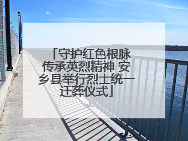 守护红色根脉 传承英烈精神 安乡县举行烈士统一迁葬仪式