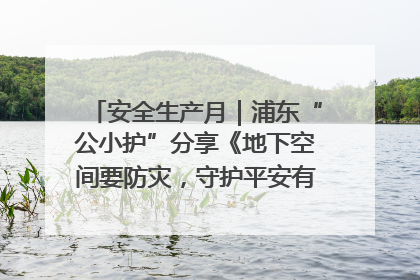 安全生产月｜浦东“公小护”分享《地下空间要防灾，守护平安有我在》安全谣