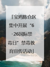 宝鸡陈仓区集中开展“6･26国际禁毒日”禁毒教育宣传活动