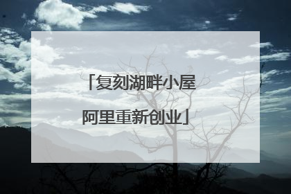 复刻湖畔小屋 阿里重新创业