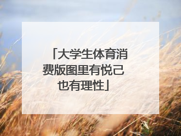 大学生体育消费版图里有悦己也有理性