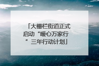 大栅栏街道正式启动“暖心万家行”三年行动计划