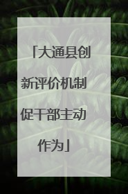 大通县创新评价机制促干部主动作为