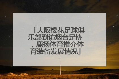 大阪樱花足球俱乐部到访烟台足协，鹿扬体育推介体育装备发展情况