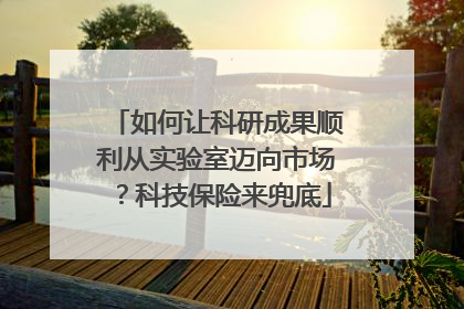 如何让科研成果顺利从实验室迈向市场？科技保险来兜底