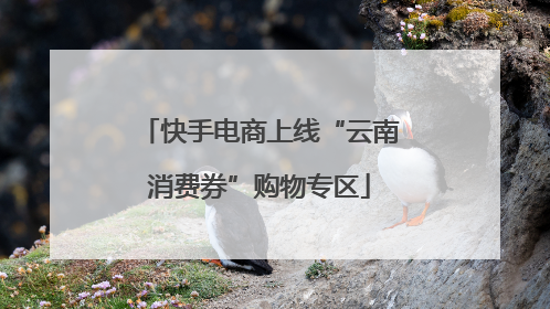 快手电商上线“云南消费券”购物专区