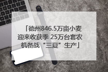德州846.5万亩小麦迎来收获季 25万台套农机备战“三夏”生产