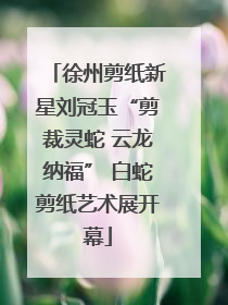 徐州剪纸新星刘冠玉“剪裁灵蛇 云龙纳福” 白蛇剪纸艺术展开幕