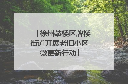 徐州鼓楼区牌楼街道开展老旧小区微更新行动