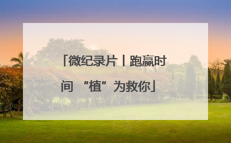 微纪录片丨跑赢时间 “植”为救你