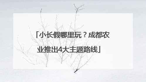 小长假哪里玩？成都农业推出4大主题路线