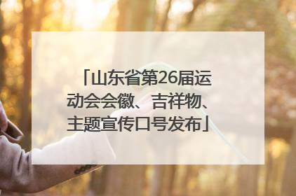 山东省第26届运动会会徽、吉祥物、主题宣传口号发布
