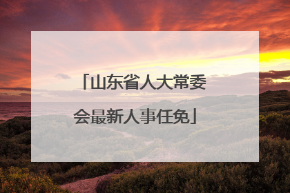山东省人大常委会最新人事任免