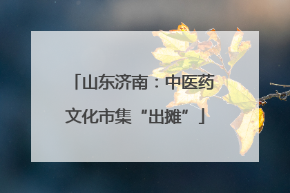 山东济南：中医药文化市集“出摊”