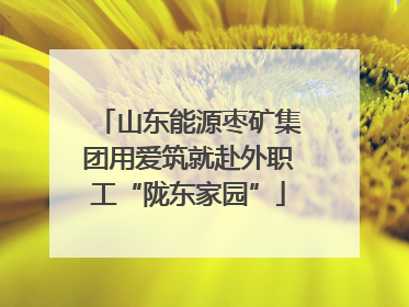 山东能源枣矿集团用爱筑就赴外职工“陇东家园”