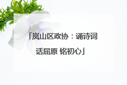 岚山区政协：诵诗词 话屈原 铭初心