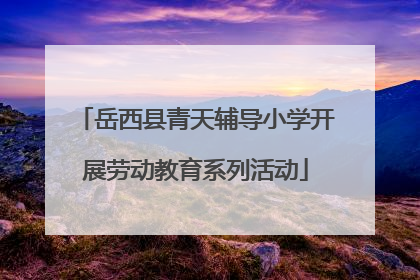 岳西县青天辅导小学开展劳动教育系列活动
