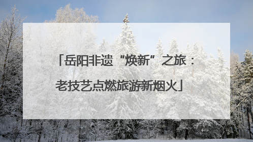 岳阳非遗“焕新”之旅：老技艺点燃旅游新烟火