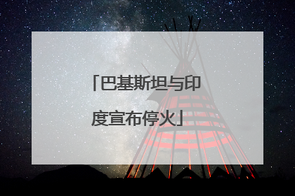 巴基斯坦与印度宣布停火